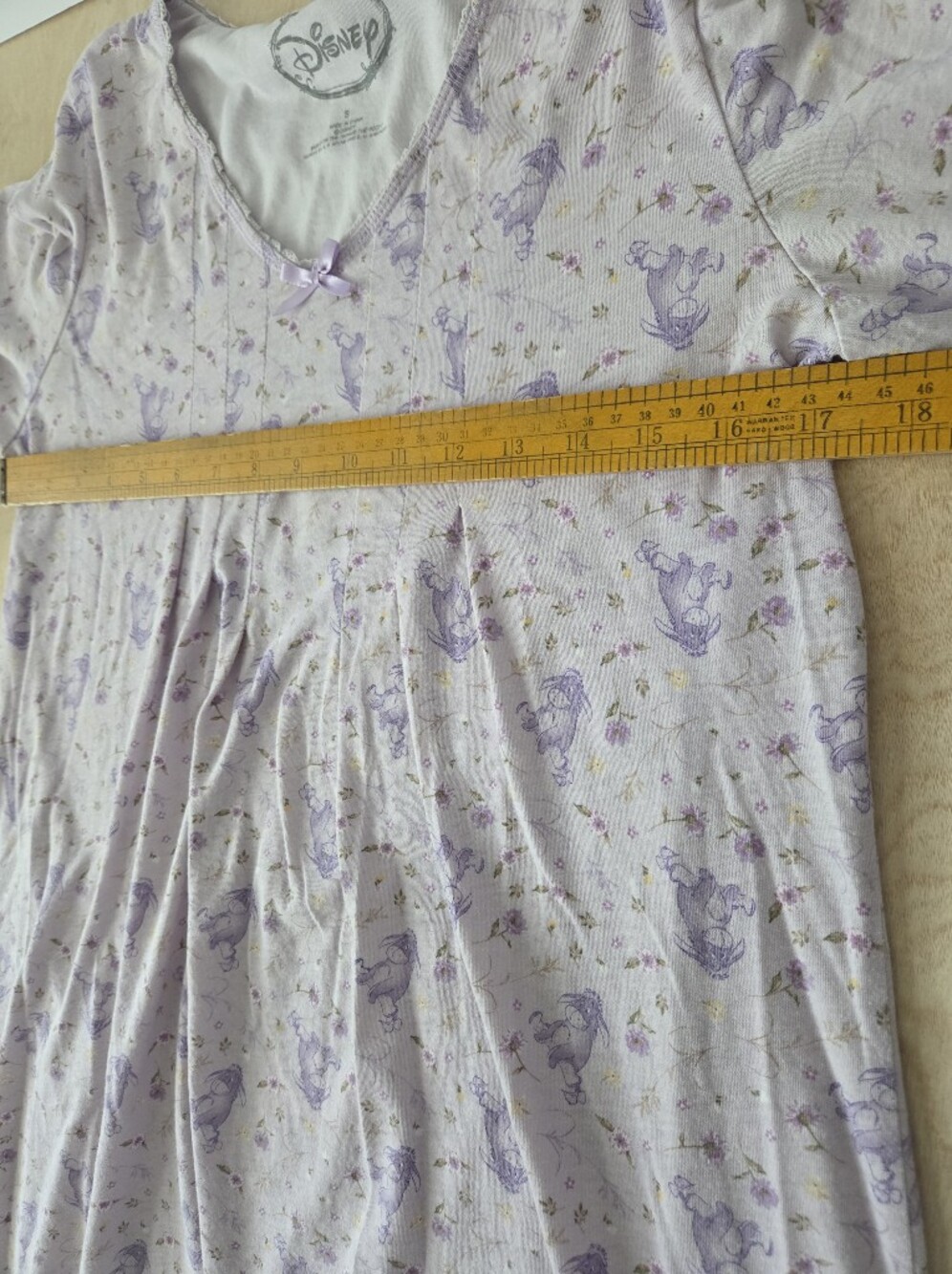 DISNEY Purple Long Sleeve EEYORE Nightgown Ladies - Picture 8 of 8